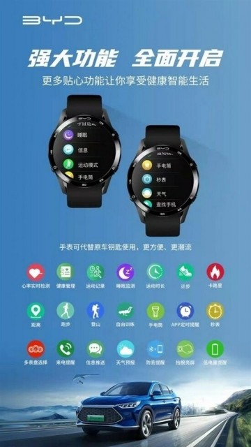 體育博彩：比亞迪智能手表預計 4 月上市 支持汽車鈅匙等功能